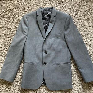 DKNY Big Boys Grey Suit Jacket - 12R